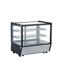 Zanduco 27 1/2" Square Refrigerated Countertop Bakery Display Case - Black