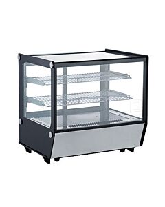 Zanduco Square Refrigerated Countertop Bakery Display Case - Black - USA