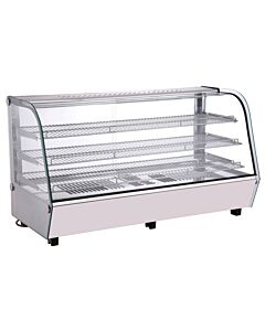 Zanduco 48" Curved Glass Countertop Display Warmer - 110V/60/1