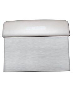 Omcan 6" Stainless Steel Dough Scraper with White Handle - USA