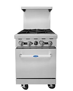 Atosa AGR-4B 24″ Gas Range with Four (4) Open Burners - 152,000 BTU - CA