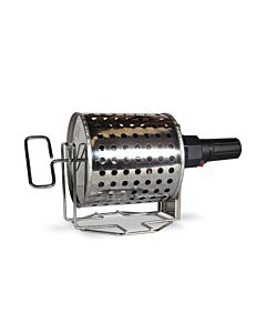 Omcan Chestnut Roaster Stainless Steel with Portable Battery Operated Motor - 1 kg Capacity