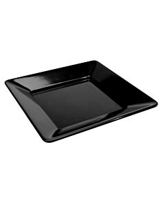 Delfin 12" x 12" x 1 1/4" Black Melamine Tray TSQ-12AS-010