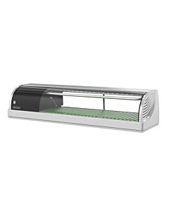 Hoshizaki HNC-120BA-L-SLH Curved Glass Refrigerated Sushi Display Case 47.2" - Left Side Compressor