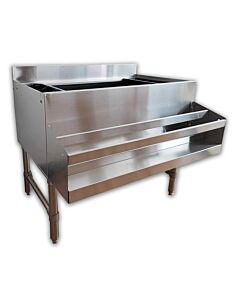 Omcan 24" x 29" x 33" Ice Bin with 3" Backsplash and 2 Holders