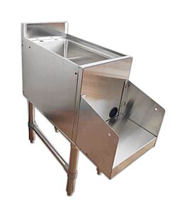 Omcan 12" x 29" x 33" Blender Station with 3" Backsplash and Faucet