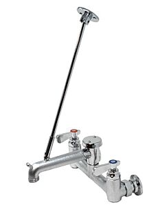 Zanduco Wall Mounted Sink Faucet with 6.5" Swing Spout and 8" Centers for Mop Sink