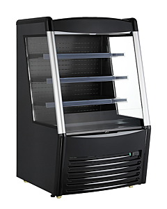 Zanduco 36" Open Refrigerated Self-Serve Display Case with 390L Capacity - Black