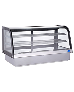 Zanduco 60" Countertop Drop-in Curved Glass Refrigerated Display - 198L