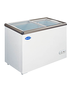 Zanduco 54" Ice Cream Chest Freezer with Flat Glass Top and 358L Capacity - 115V