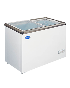 Zanduco 66" Ice Cream Chest Freezer with Flat Glass Top and 466L Capacity - 115V
