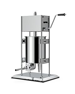 Omcan 22 lbs/10 kg Vertical Gear Driven Manual Stainless Steel Sausage Stuffer