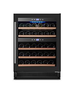 Vinovero 23" Dual Zone Wine Cooler with 40 Bottle Capacity and Black Full Glass Door - CA