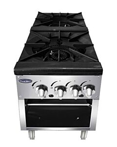 Atosa ATSP-18-2 Double Stock Pot Stove Natural Gas or Liquid Propane - 160,000 BTU