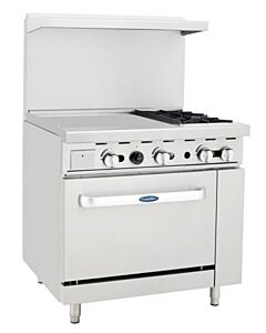 Atosa AGR-2B24GL 36'' Range with (2) Open Burners 32,000 BTU and 24