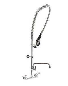BK Resources VSMPR-WB-AF12-G Workforce 8” Splash Mount Pre-Rinse with 12” Add-A-Faucet