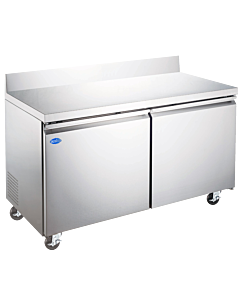 Zanduco 47" Two Doors Worktop Freezer with Backsplash and 320L Capacity - 300W, 115V - USA