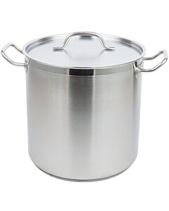 Vollrath 3504 18 Qt. Optio™ Stainless Steel Stock Stock Pot With Low-domed Cover