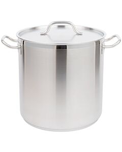 Vollrath 3506 27 Qt. Optiol™ Stainless Steel Stock Pot With Low-domed Cover