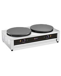 Omcan 16" Dual Electric Cast Iron Crepe Maker - 120V