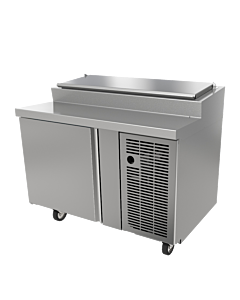 Delfield 18648PTBMP 48" Mechanically Cooled Refrigerated Pizza and Sandwich tables (12) 1/6 Pan Capacity 8.39 cu. Ft - 115V/60/1