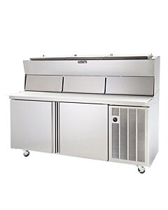 Delfield 18672PDLP 72" Dual Rail LiquiTec Prep Table (36) 1/6 pan