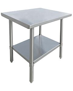 Zanduco 24" X 30" Stainless Steel Worktable with Stainless Steel Undershelf and Legs - CA
