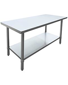Zanduco 24" X 48" Stainless Steel Worktable with Stainless Steel Undershelf and Legs - USA