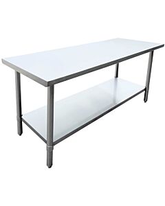 Zanduco 24" X 60" Stainless Steel Worktable with Stainless Steel Undershelf and Legs - CA