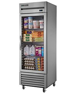 True T-23G-HC~FGD01 One Section Glass Door Reach In Refrigerator with LED Lighting - CA