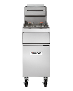 Vulcan 1GR35M 15.5" Freestanding Floor Fryer with 35-40 lb. Capacity and 90,000 BTU - Natural Gas/Liquid Propane