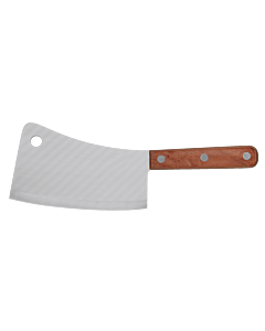Omcan Curved Cleaver with Wood Handle - USA