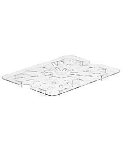 Cambro 20CWD135 Food Pan - Camwear - Polycarbonate - Clear - Drain Shelf - 1/2 Size - USA