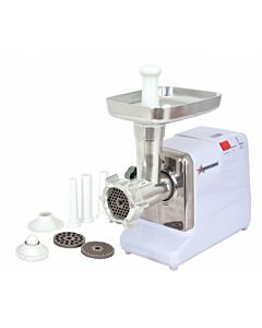 Omcan #12 Residential Meat Grinder with ABS Body and Aluminum Alloy Grinder Head, Gear-box Assembly and Meat Tray