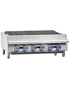 Imperial IRB-36 36" Wide Radiant Broiler with Slanted Cooking surface and 3 Bar Grates - 90000 BTU