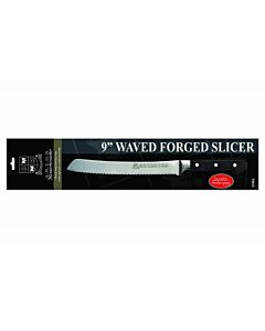 Omcan 9" Forged Slicer With Waved Edge - Anton Series, Retail Pack