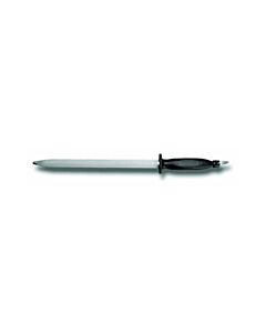 Omcan 10" Oval Sharpening Steel, Black Handle