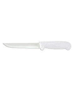 Omcan 6" Straight Boning Knife with Polypropylene Handle - White - USA
