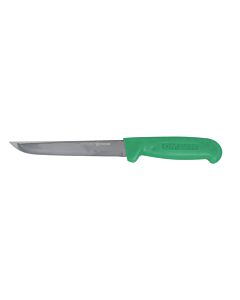 Omcan 6" Straight Boning Knife with Polypropylene Handle - Green - USA