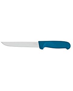 Omcan 6" Straight Boning Knife with Super Fibre Handle - Blue - USA