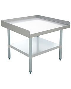 Zanduco 30″ x 30″ Stainless Steel Equipment Stand with Galvanized Undershelf and Legs - CA