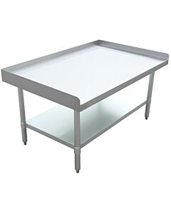 Zanduco 30″ x 48″ Stainless Steel Equipment Stand with Stainless Steel Undershelf and Legs - CA