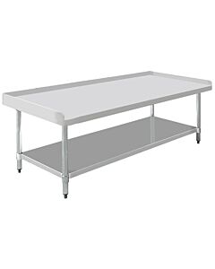 Zanduco 30″ x 72″ Stainless Steel Equipment Stand with Stainless Steel Undershelf and Legs - CA