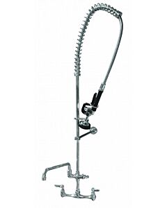 Omcan 8" Wall Mounted Pre-Rinse Unit with 44" hose and 12.5" Faucet