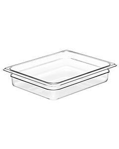 Cambro 1/2 Size Camwear Food Pan, Clear Polycarbonate