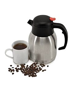 Omcan 40 oz. (1.2 Liter) Double-Wall Insulated Stainless Steel Thermal Coffee Carafe