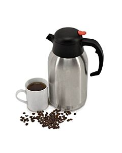 Omcan 68 oz. (2 Liter) Double-Wall Insulated Stainless Steel Thermal Coffee Carafe