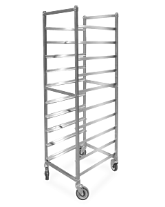 Omcan Stainless Steel Bun Pan Rack with 10 Slides and 6" Spacing