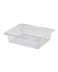 Cambro 23CLRCW135 1/2 Size Colander Pan 3" Deep - Camwear - Polycarbonate - Clear - CA