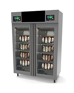 StagionelloEvo™️ 100 kg + 100 kg Twin Curing Cabinet with ClimaTouch™️ and Fumotic™️